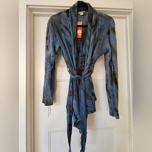 Yak n Yeti New Cardigan Sweater with Waist Tie sz small/medium